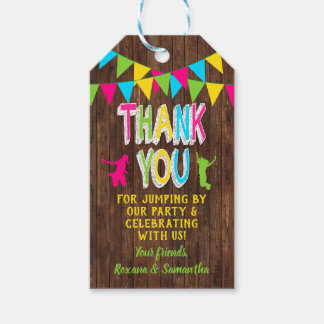 Jump party bounce gecombineerde partij roze gunst  cadeaulabel