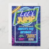Jump Party Bounce Neon Trampoline Park Kaart (Voorkant)