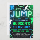 Jump Party Invitation Trampoline Birthday (Devant)