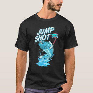 Jump Shot Selfie Vis Springt Uit Water Maken T-shirt