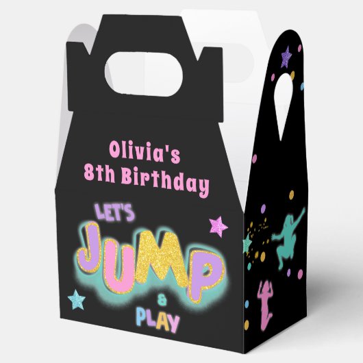 Jump Spelen Verjaardag Jump Trampoline Party Favor Bedankdoosjes (Geopend)
