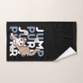 Jump Spint Jump: speels kattenontwerp met leuke ku Bad Handdoek (Handdoek)