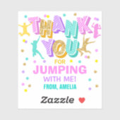 Jump Trampoline Anniversaire Favoriser Sticker (Feuille)