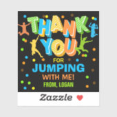 Jump Trampoline Anniversaire Favoriser Sticker (Feuille)