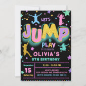 Jump Trampoline Anniversaire Fête Invitation (Devant)