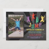 Jump Trampoline Anniversaire Invitation photo (Devant)