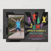 Jump Trampoline Anniversaire Invitation photo (Devant / Derrière)