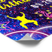 Jump Trampoline Neon Affiche de bienvenue du parti (Coin)