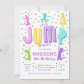 Jump Trampoline Park Anniversaire Fête Invitation (Devant)