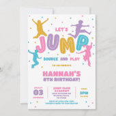 Jump Trampoline Park Birthday Party Kaart (Voorkant)