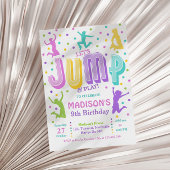 Jump Trampoline Park Verjaardagsfeestuitnodiging Kaart