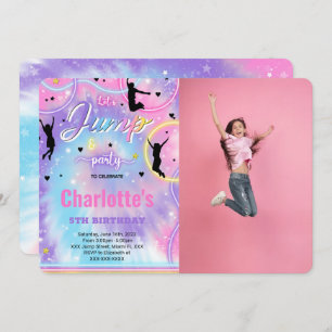 Jump verjaardag foto uitnodiging