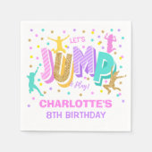 Jump verjaardag gepersonaliseerde servetten (Voorkant)