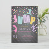 Jump verjaardag, Jumping Party uitnodiging (Staand voorkant)