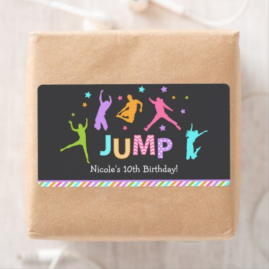 Jump Waterfles etiketten / trampoline flesetiket (Insitu)