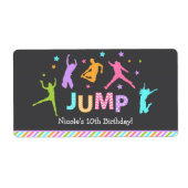 Jump Waterfles etiketten / trampoline flesetiket (Voorkant)