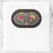 Jump Wings op 1e Bn RANGER Ovaal Stickers (Tas)