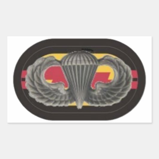 Jump Wings op 2nd Bn RANGER Oval Stickers (Voorkant)