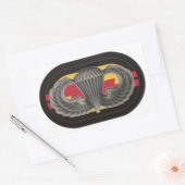 Jump Wings sur 2nd Bn RANGER Stickers Oval (Enveloppe)