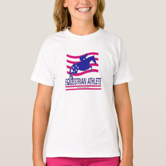 Jumper Equestrian Athlete Girls Ringer T-shirt