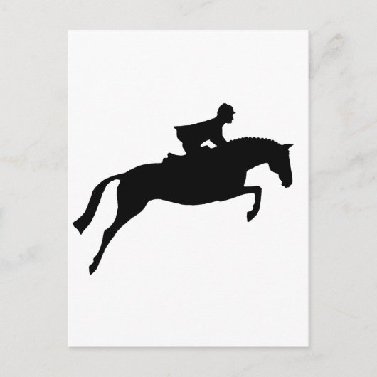 Jumper Horse Silhouette Briefkaart (Voorkant)