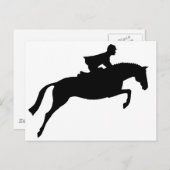 Jumper Horse Silhouette Briefkaart (Voorkant / Achterkant)