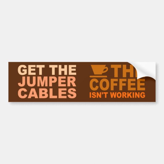 Jumperkabels bumpersticker (Voorkant)