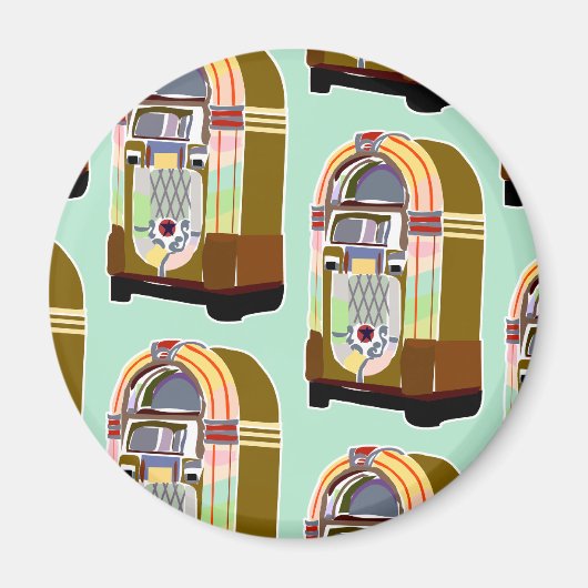 Jumpin Jukebox Pattern Magneet (Voorkant)