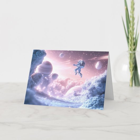 Jumping Astronaut Notitiekaartje (Voorkant)