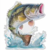 Jumping Bass Gone Vist Sticker (Voorkant)