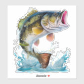 Jumping Bass Gone Vist Sticker (Vel)