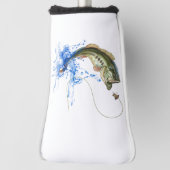 Jumping Bass Vist Golfheadcover (Draai 90)