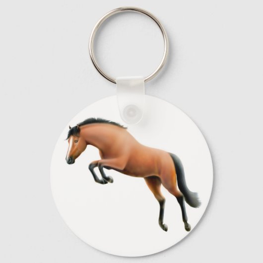 Jumping Bay Horse Sleutelhanger (Voorkant)
