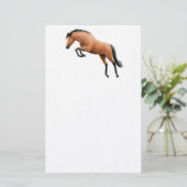 Jumping Bay Horse Stationery Briefpapier (Staand voorkant)