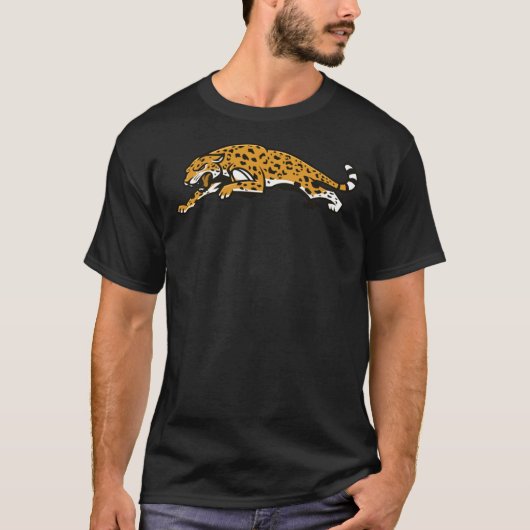 Jumping Cheetah Design T-shirt classique (Devant)