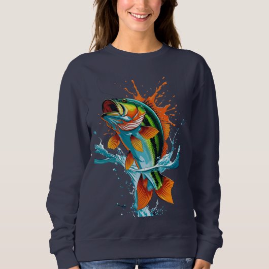 Jumping Colorful Fish – Women’s Sweatshirt (Voorkant)