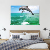 Jumping Dolfijnen Aangepaste Canvas Muur Kunst (Insitu (Slaapkamer))