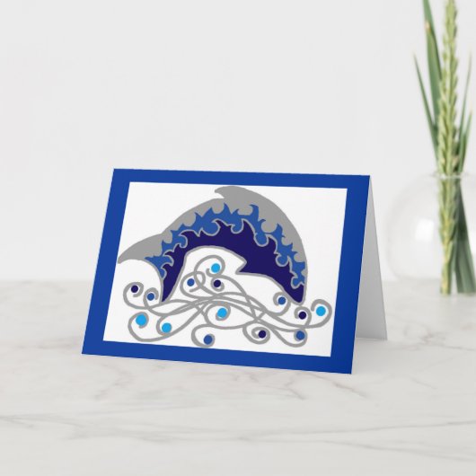Jumping dolphin note card kaart (Voorkant)