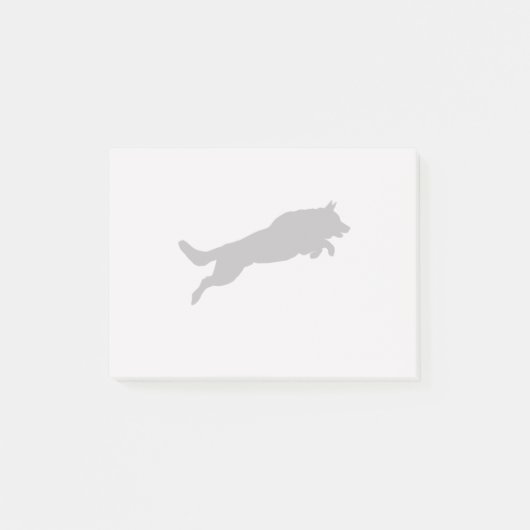 Jumping German Shepherd Silhouette Love Dogs Post-it® Notes (Voorkant)