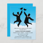 Jumping Graduates Graduate Party Invitation (Devant / Derrière)
