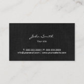 Jumping Hare Classy Dark Linen Visitekaartje (Achterkant)