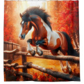 Jumping Horse Douchegordijn (Voorkant)