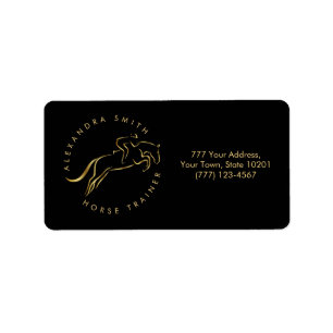 Jumping Horse Horseback Riding Paardentrainer Etiket