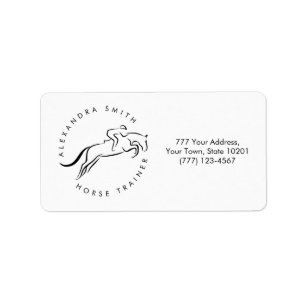 Jumping Horse Horseback Riding Paardentrainer Etiket