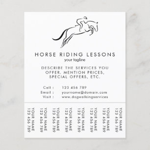 Jumping Horse Horseback Riding Paardentrainer Flyer