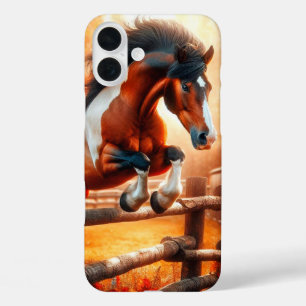 Jumping Horse Telefoonhoes iPhone 16 Plus Hoesje
