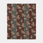 Jumping Jackalope Kerstmis Fleece Deken (Voorkant)