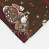 Jumping Jackalope Kerstmis Fleece Deken (Hoek)