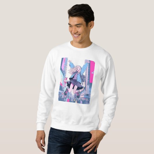 Jumping JK スウェット｜寿司娘 Sweat GenerativeAI Trui (Voorkant volledig)