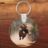 Jumping Joy: de geanimeerde olifantensprong Sleutelhanger (Voorkant)